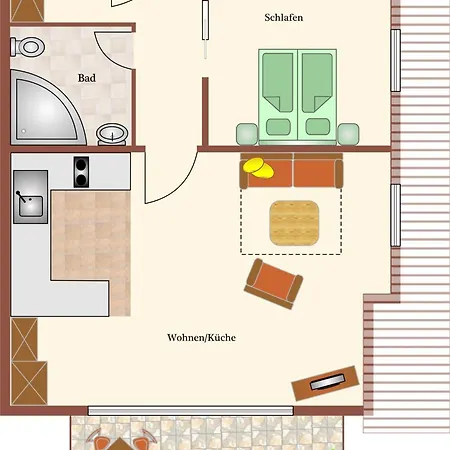 Appartement Haus Duenenglueck Whg 31 Teilseesicht *